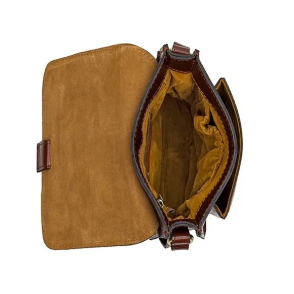 NEW Patricia Nash Two-Tone Lari Leather Crossbody Bag - Picture 4 of 4